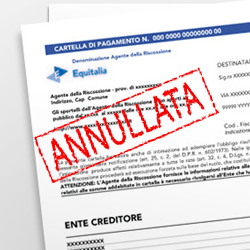 cartella di pagamento annullata